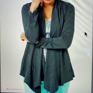 Cardigan Yoga/Travel Top ~Size XS ~ The Lotus Poppet Pocket ~ Made in Chicago ~